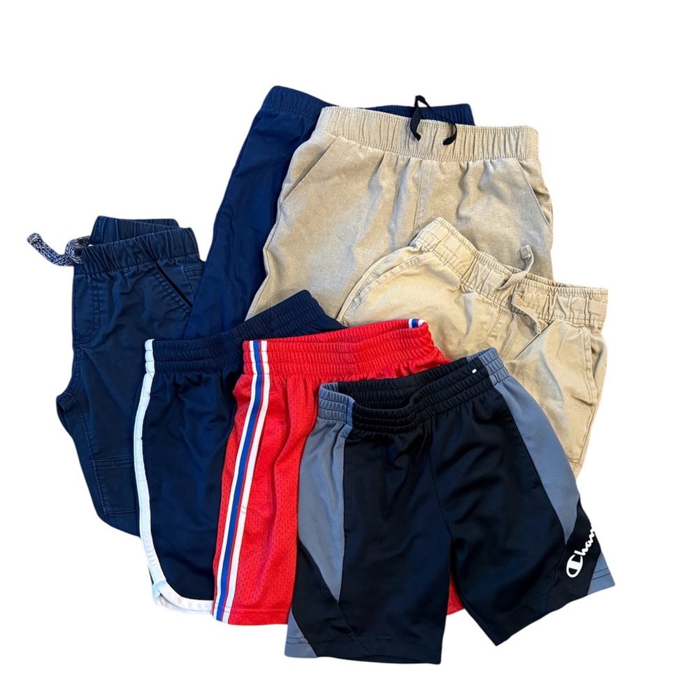 Boys Clothing Set – 7 Pieces Shorts & Jogger Pants, Size 5/6, Good to Like New